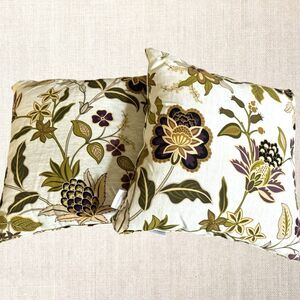 Set of 2 Solarium Repel & Resist Indoor Outdoor Decorative Pillow 20x20 Floral